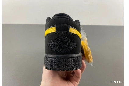 'Black Air Jordan Gold' University Low 1 1107